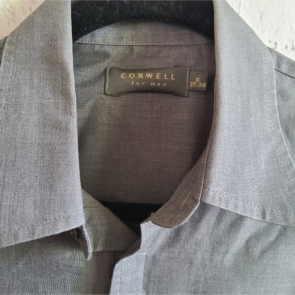 Conwell For Men Gray H&M Hook And Loop Dress Shirt Size Small - Picture 3 of 9